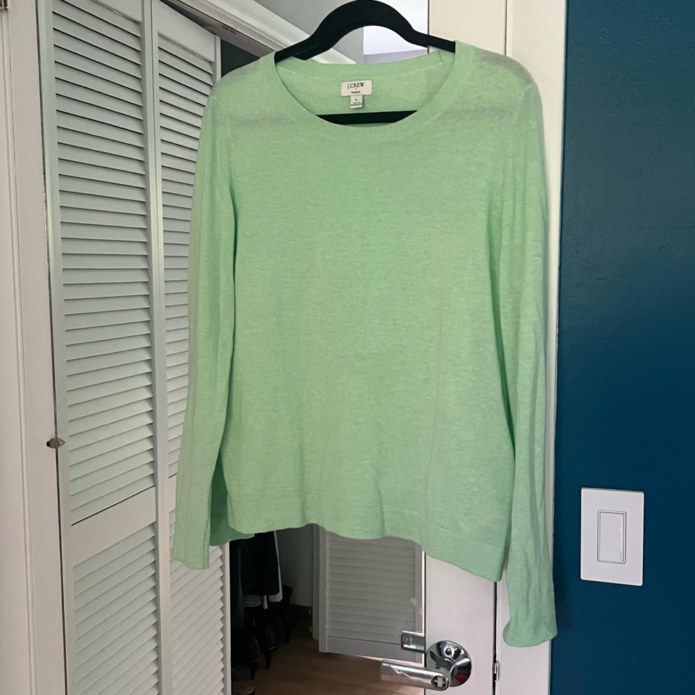 J.Crew Mint Green Teddie Sweater